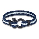 Bracelet Paracorde Argent Et Bleu